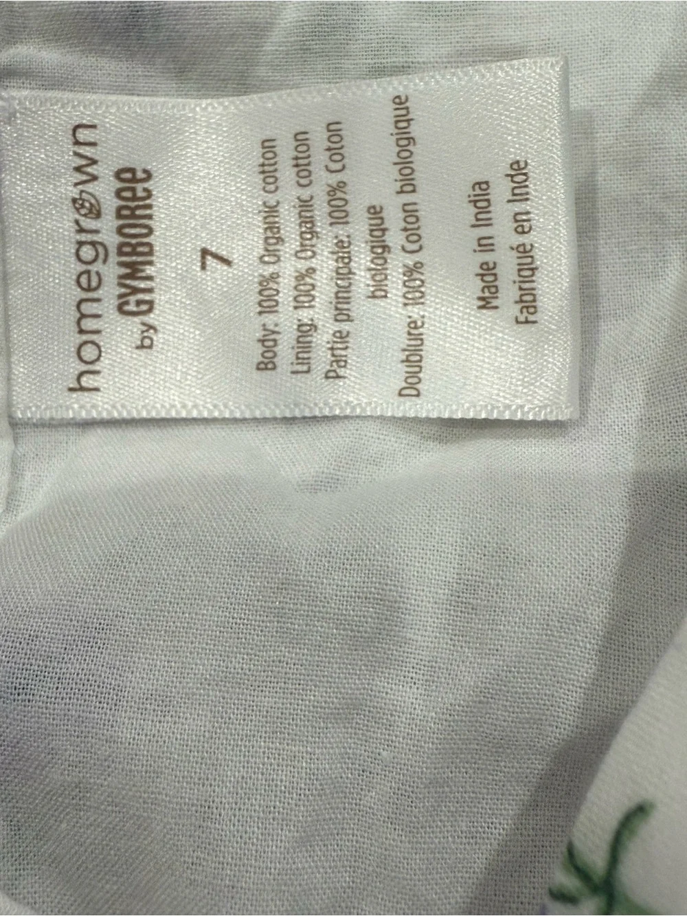 Gymboree White Dress with Lavender Floral Print